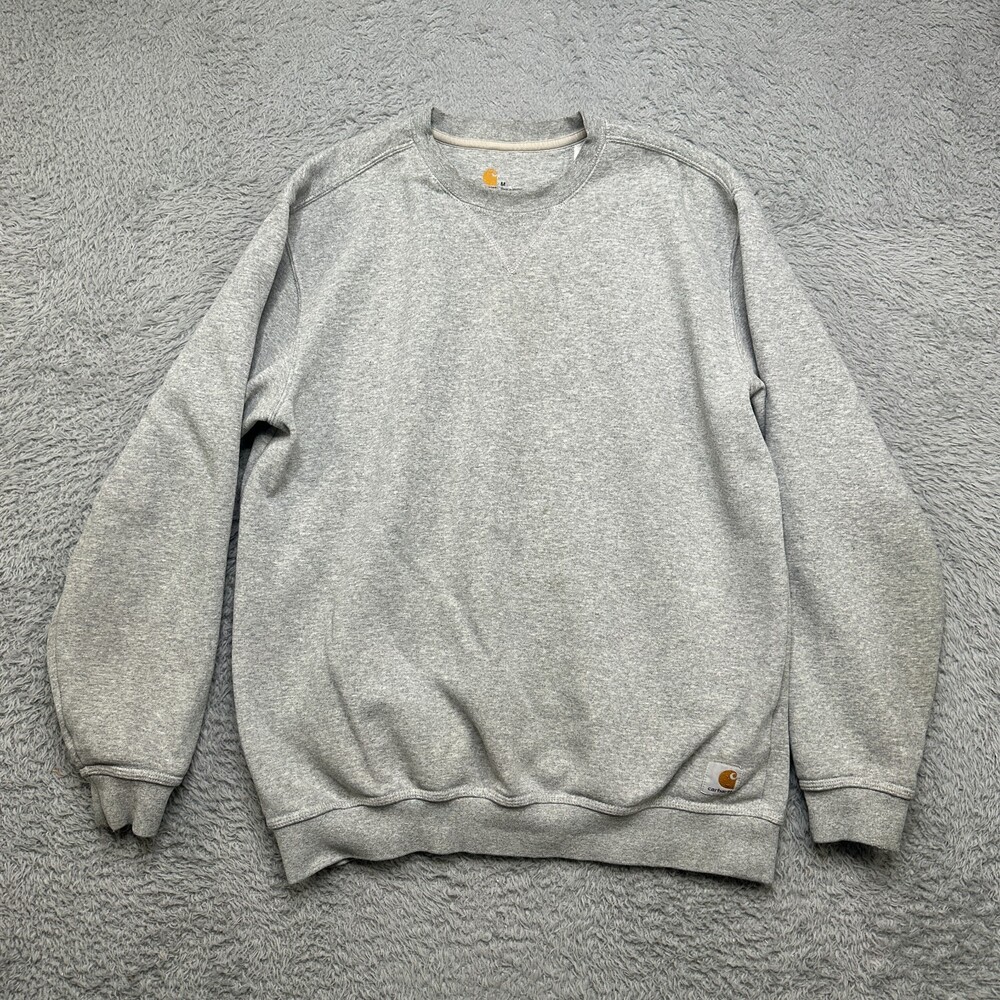 Carhartt Sweatshirt Mens Medium Gray Crewneck Pullover Loose Fit Workwear